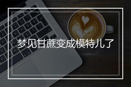 梦见甘蔗变成模特儿了