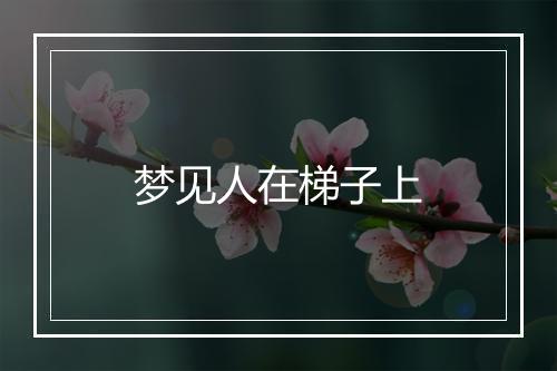 梦见人在梯子上