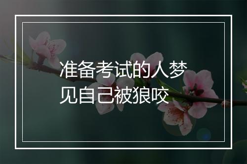 准备考试的人梦见自己被狼咬