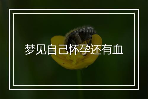 梦见自己怀孕还有血