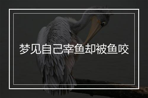 梦见自己宰鱼却被鱼咬