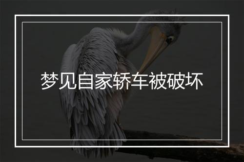 梦见自家轿车被破坏