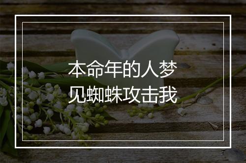 本命年的人梦见蜘蛛攻击我