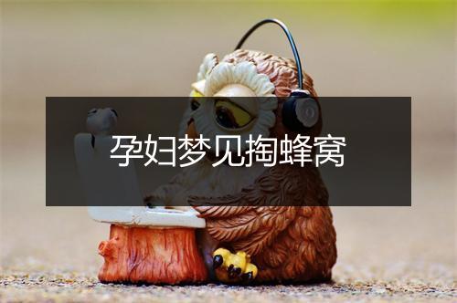 孕妇梦见掏蜂窝