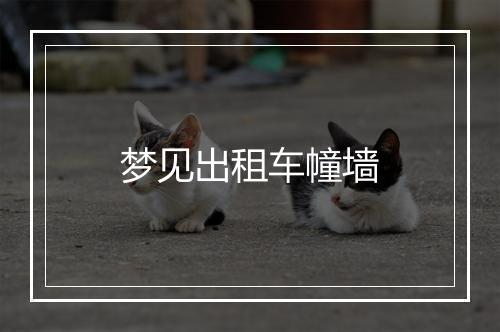 梦见出租车幢墙