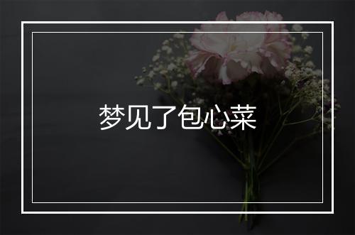 梦见了包心菜