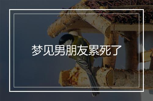 梦见男朋友累死了