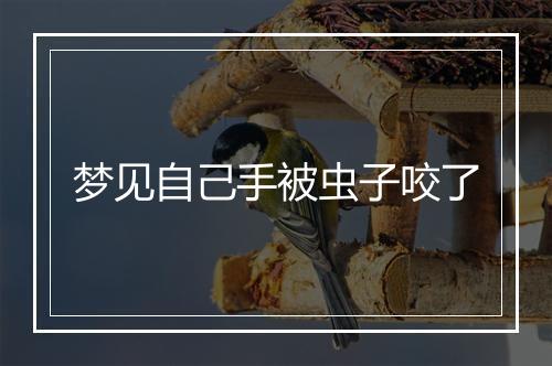 梦见自己手被虫子咬了