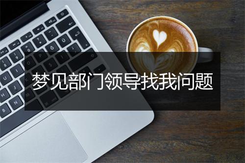 梦见部门领导找我问题