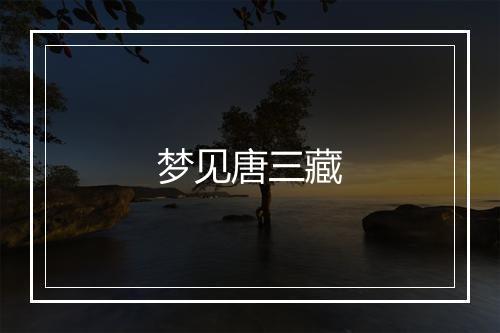 梦见唐三藏