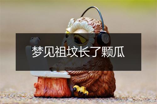 梦见祖坟长了颗瓜