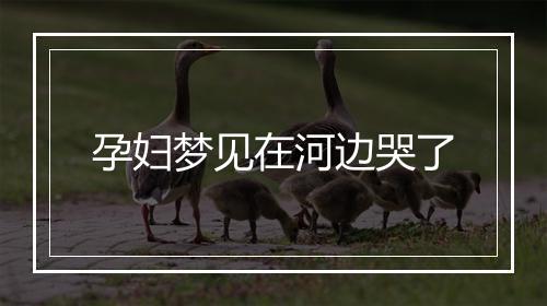 孕妇梦见在河边哭了