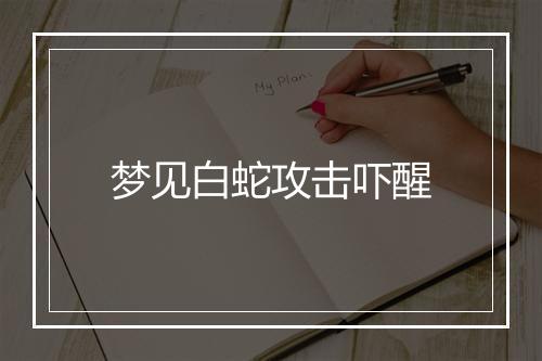 梦见白蛇攻击吓醒