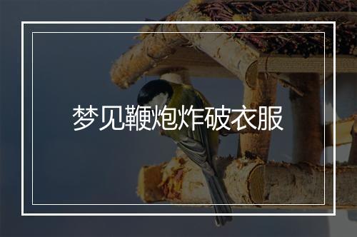 梦见鞭炮炸破衣服