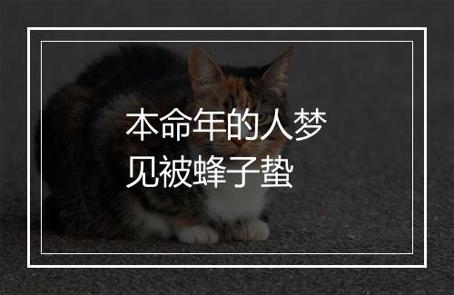 本命年的人梦见被蜂子蛰