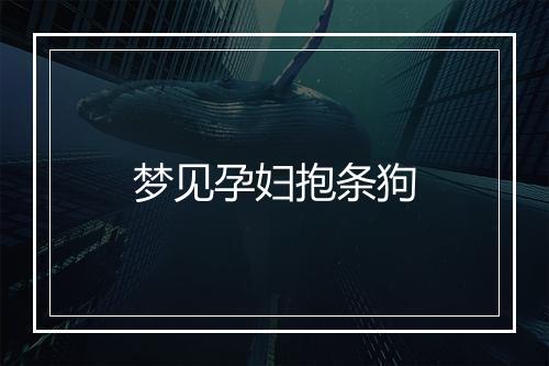 梦见孕妇抱条狗