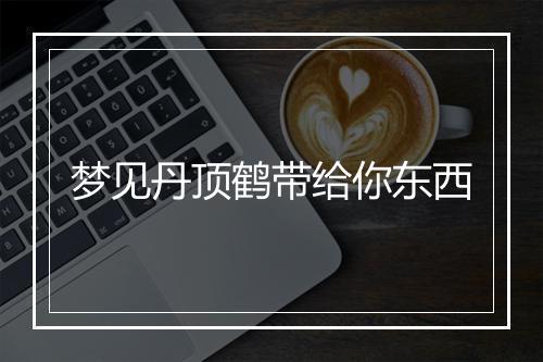 梦见丹顶鹤带给你东西