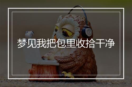 梦见我把包里收拾干净