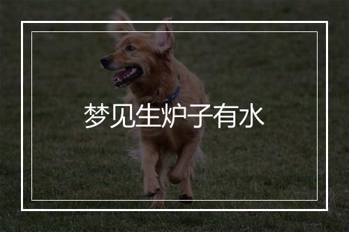 梦见生炉子有水