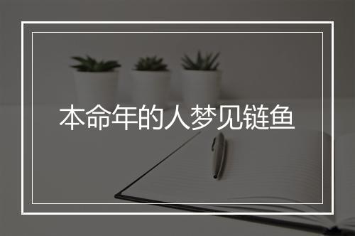 本命年的人梦见链鱼