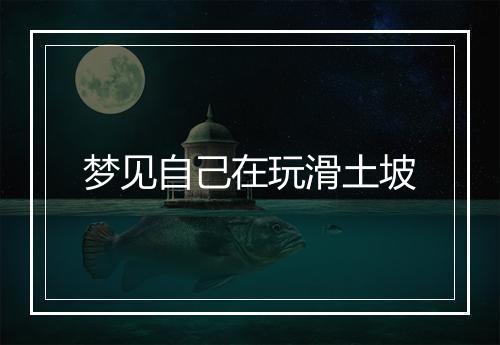 梦见自己在玩滑土坡