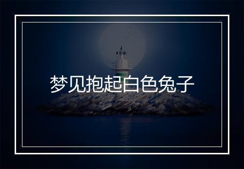 梦见抱起白色兔子