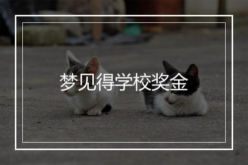 梦见得学校奖金