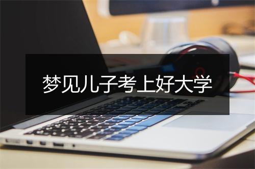 梦见儿子考上好大学