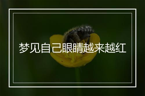 梦见自己眼睛越来越红