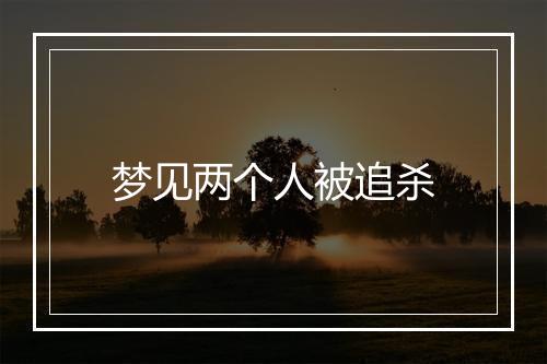 梦见两个人被追杀