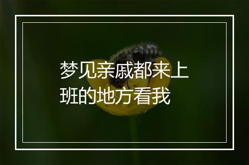 梦见亲戚都来上班的地方看我