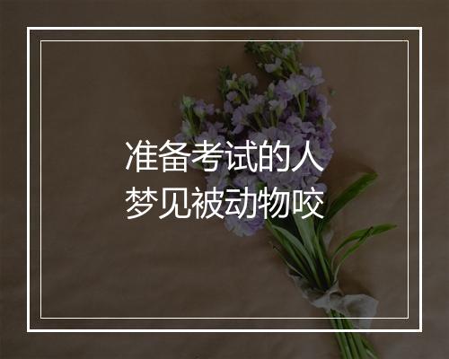 准备考试的人梦见被动物咬