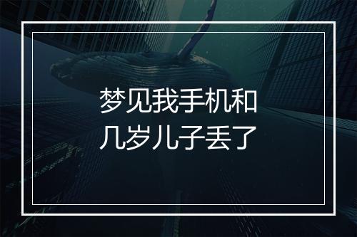 梦见我手机和几岁儿子丢了