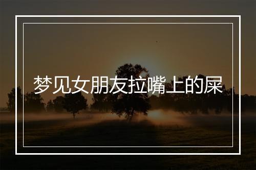 梦见女朋友拉嘴上的屎