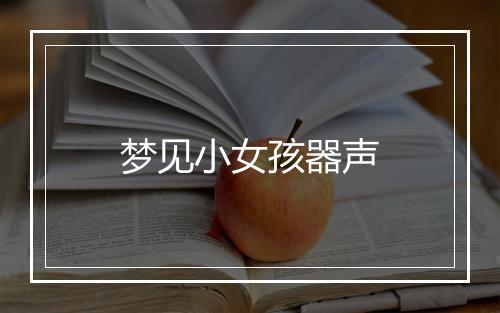 梦见小女孩器声