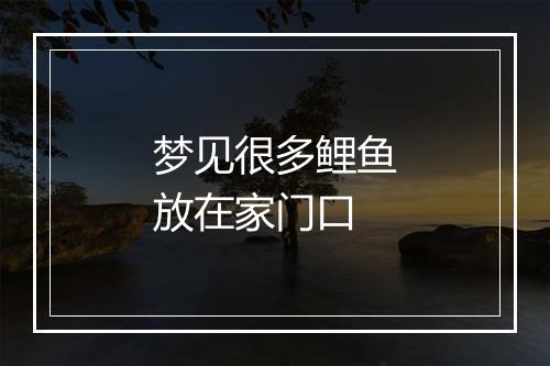 梦见很多鲤鱼放在家门口