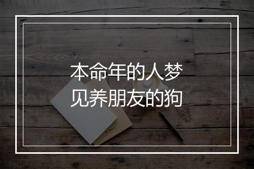 本命年的人梦见养朋友的狗