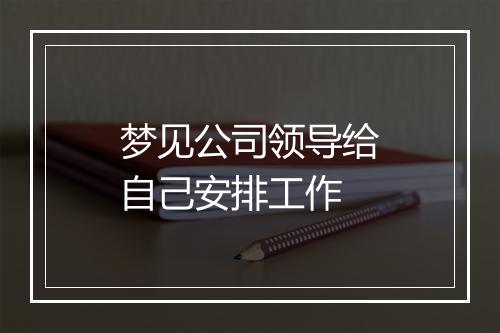 梦见公司领导给自己安排工作