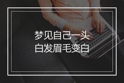 梦见自己一头白发眉毛变白