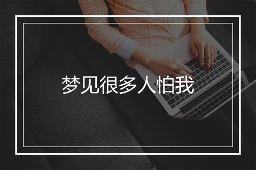 梦见很多人怕我