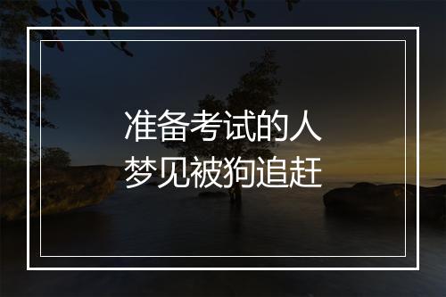 准备考试的人梦见被狗追赶