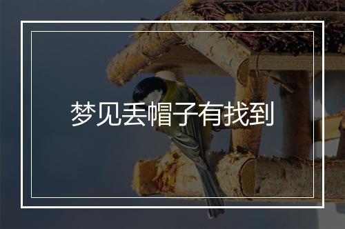 梦见丢帽子有找到