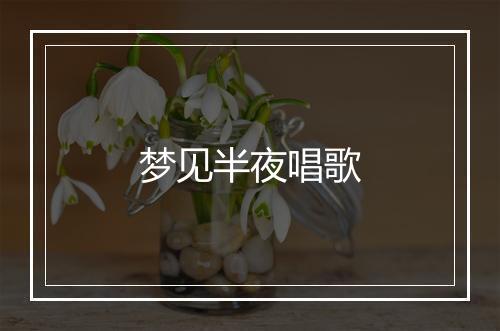 梦见半夜唱歌