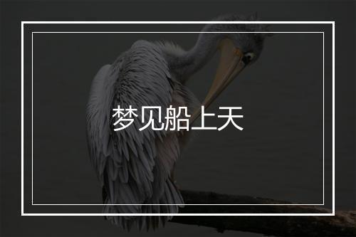 梦见船上天