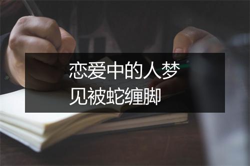 恋爱中的人梦见被蛇缠脚