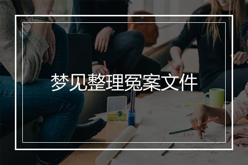 梦见整理冤案文件