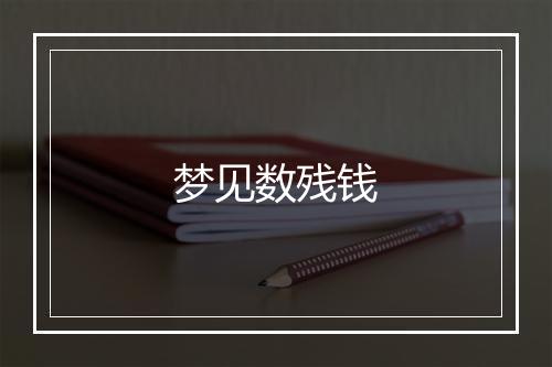 梦见数残钱