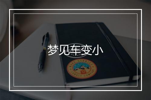 梦见车变小