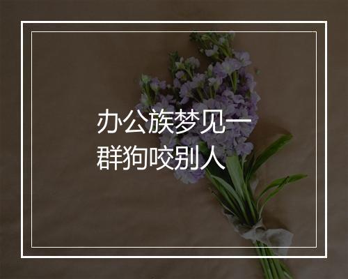 办公族梦见一群狗咬别人