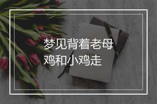 梦见背着老母鸡和小鸡走